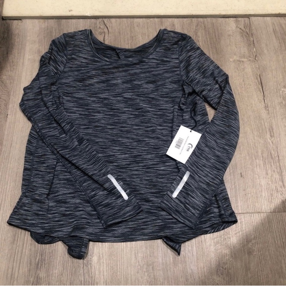 Zyia charcoal split back long sleeve